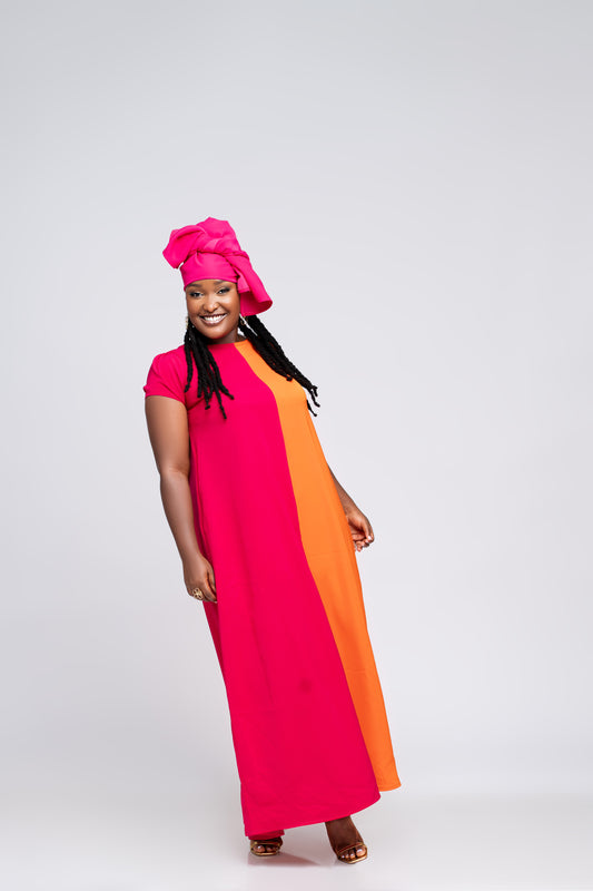 "Golden Hour" Two Toned Maxi Dress