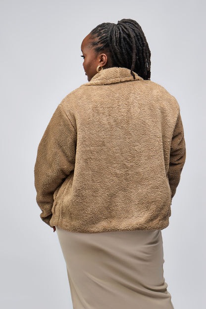 “All Fur it” Teddy Coat- Latte Brown