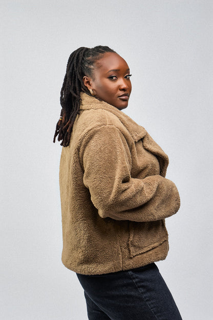 “All Fur it” Teddy Coat- Latte Brown