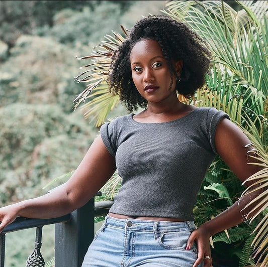 "Basic" Grey Cap Sleeve Crop Top