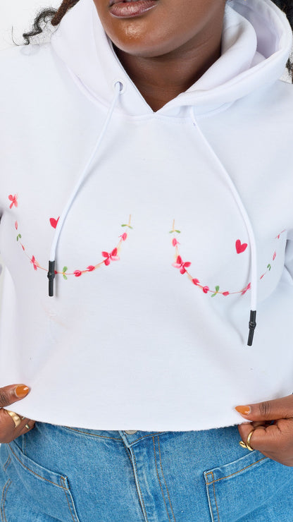 "Pink Warrior" Crop Hoodie