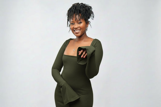 “Effortlessly Elegant” Bodycon Dress- Hunter Green"