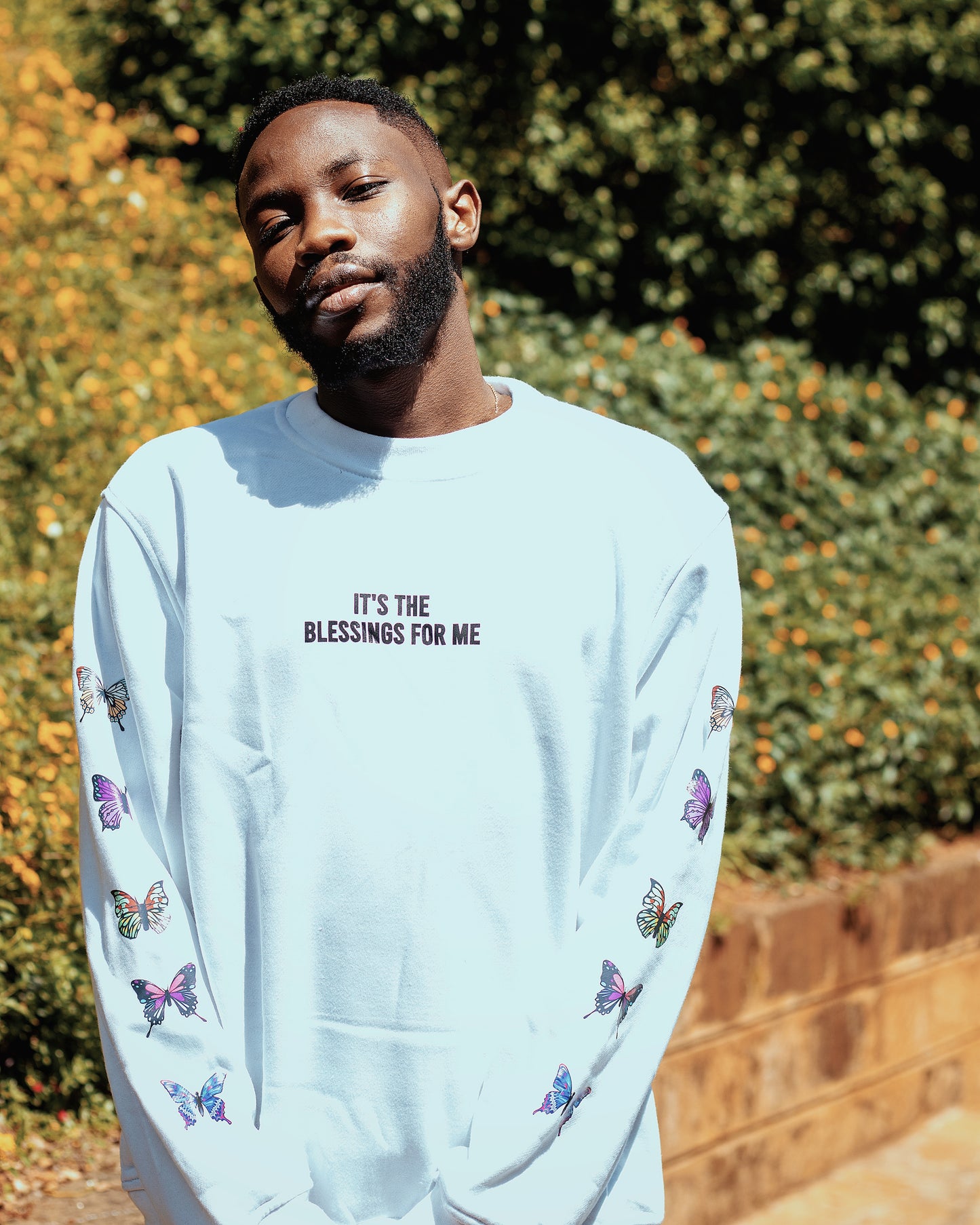 "It's the Blessings For Me" Long Sleeve Crewneck Sweatshirt