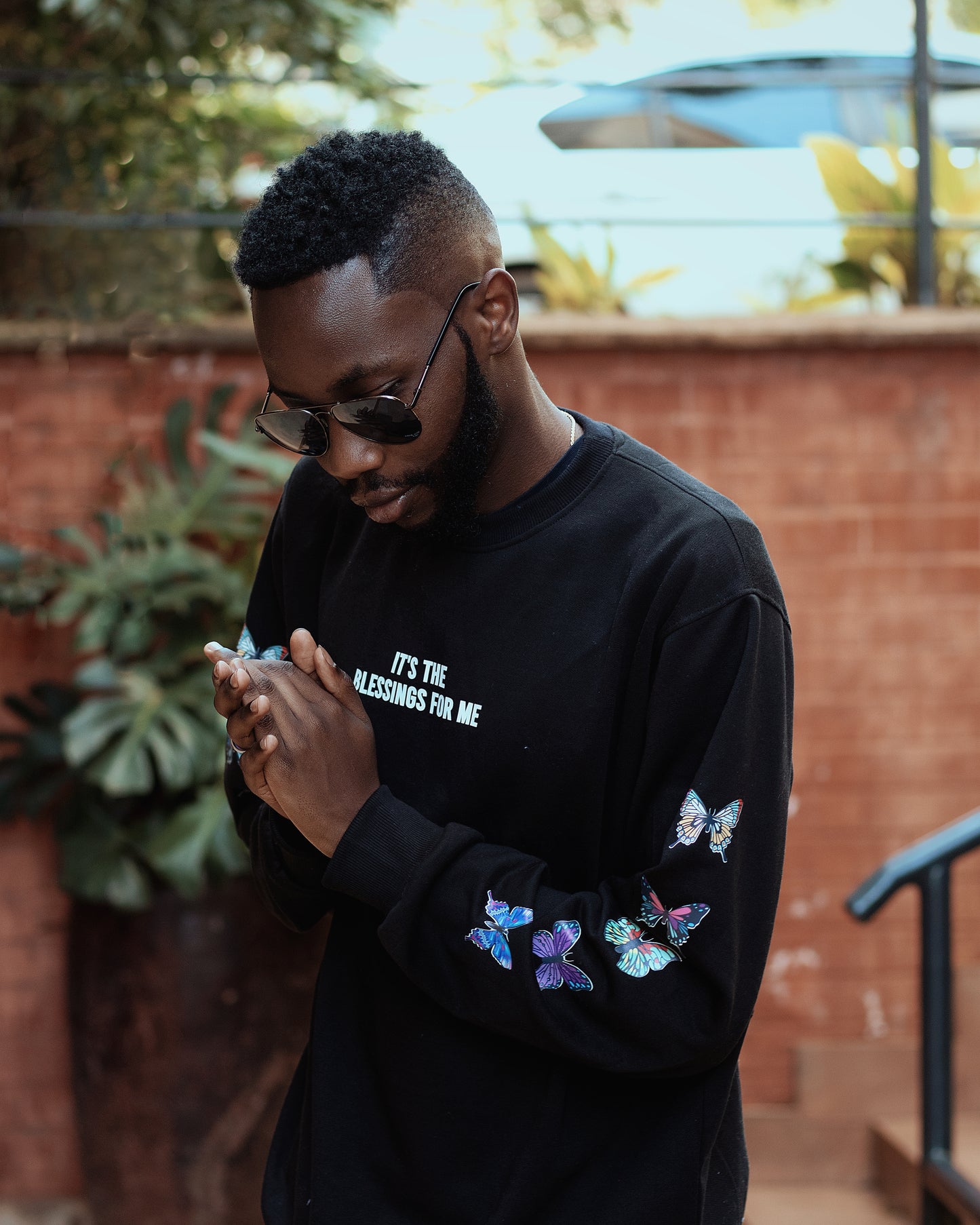 "It's the Blessings For Me" Long Sleeve Crewneck Sweatshirt