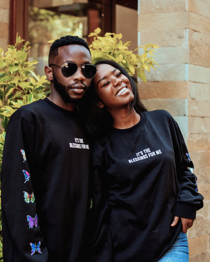 "It's the Blessings For Me" Long Sleeve Crewneck Sweatshirt