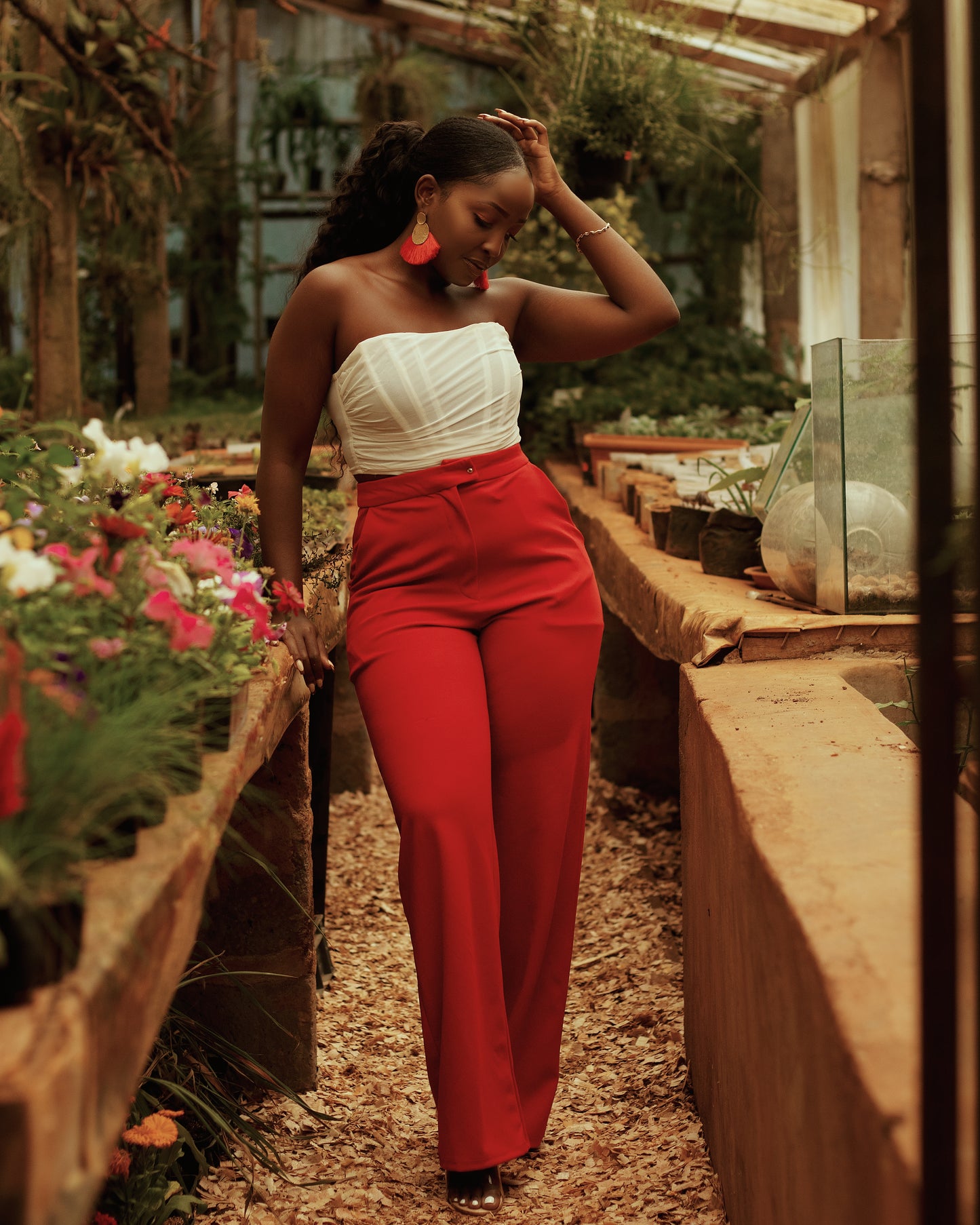 "Girl Boss" Red Wide Leg Pants