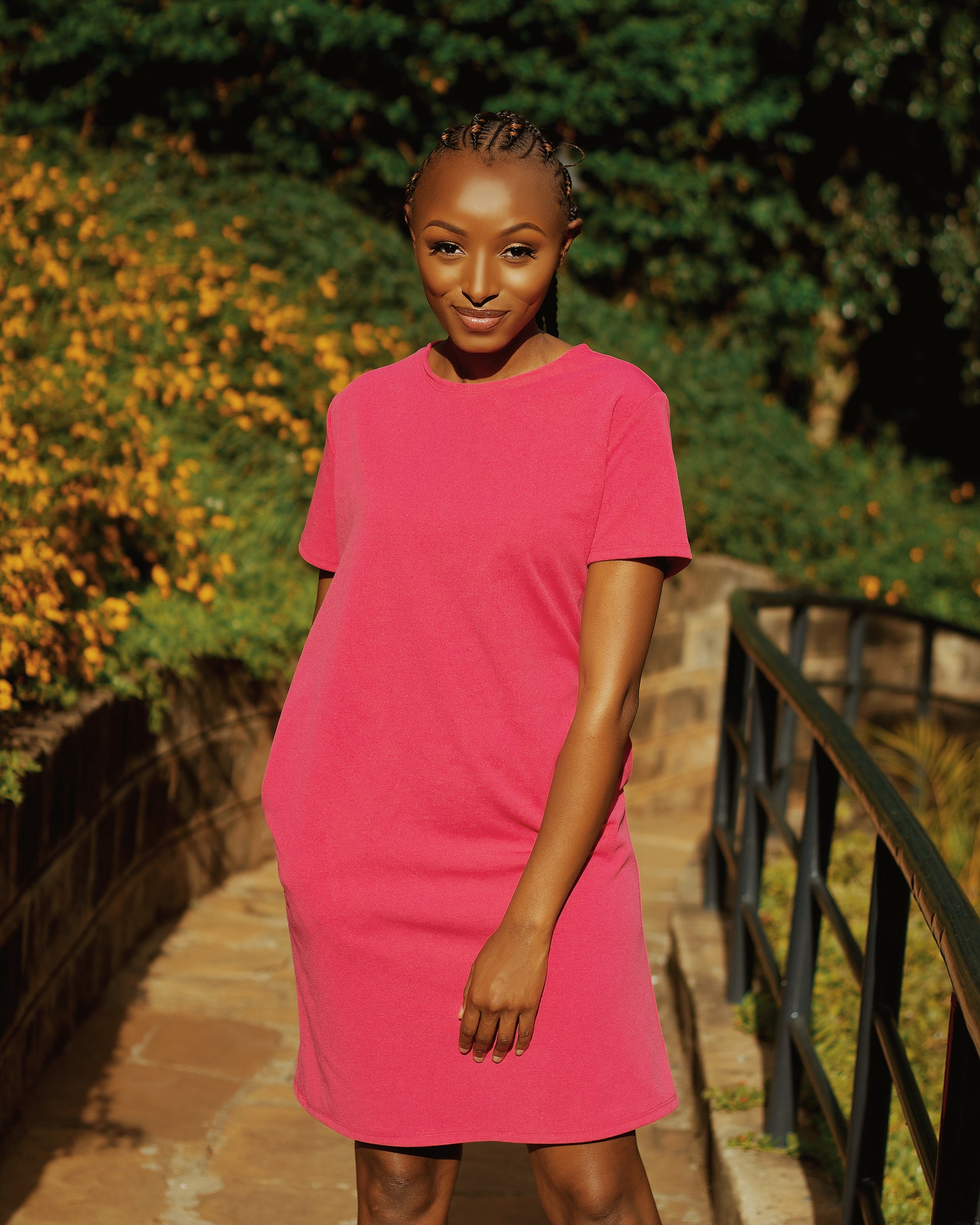Pretty Girl Summer" Shift Dress- Hot Pink Zia Africa Pretty Girl Summer" Shift Dress- Hot Pink Zia Africa