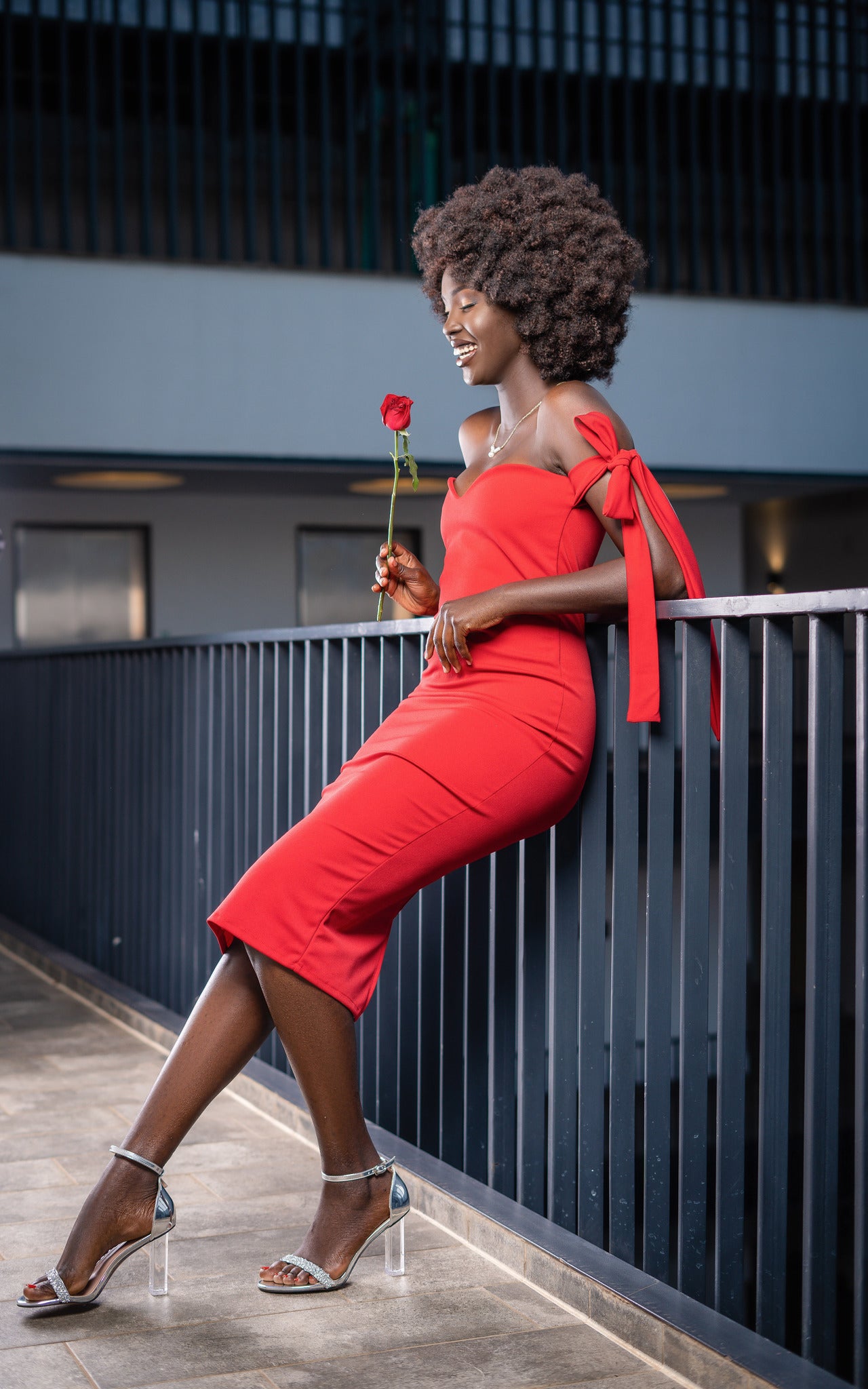 “Strawberry” Multi Tie Bodycon Dress- Red