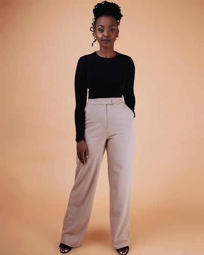 “Girl Boss" Wide Leg Pants Navy