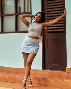"Palm Springs" Tulip Mini Skirt
